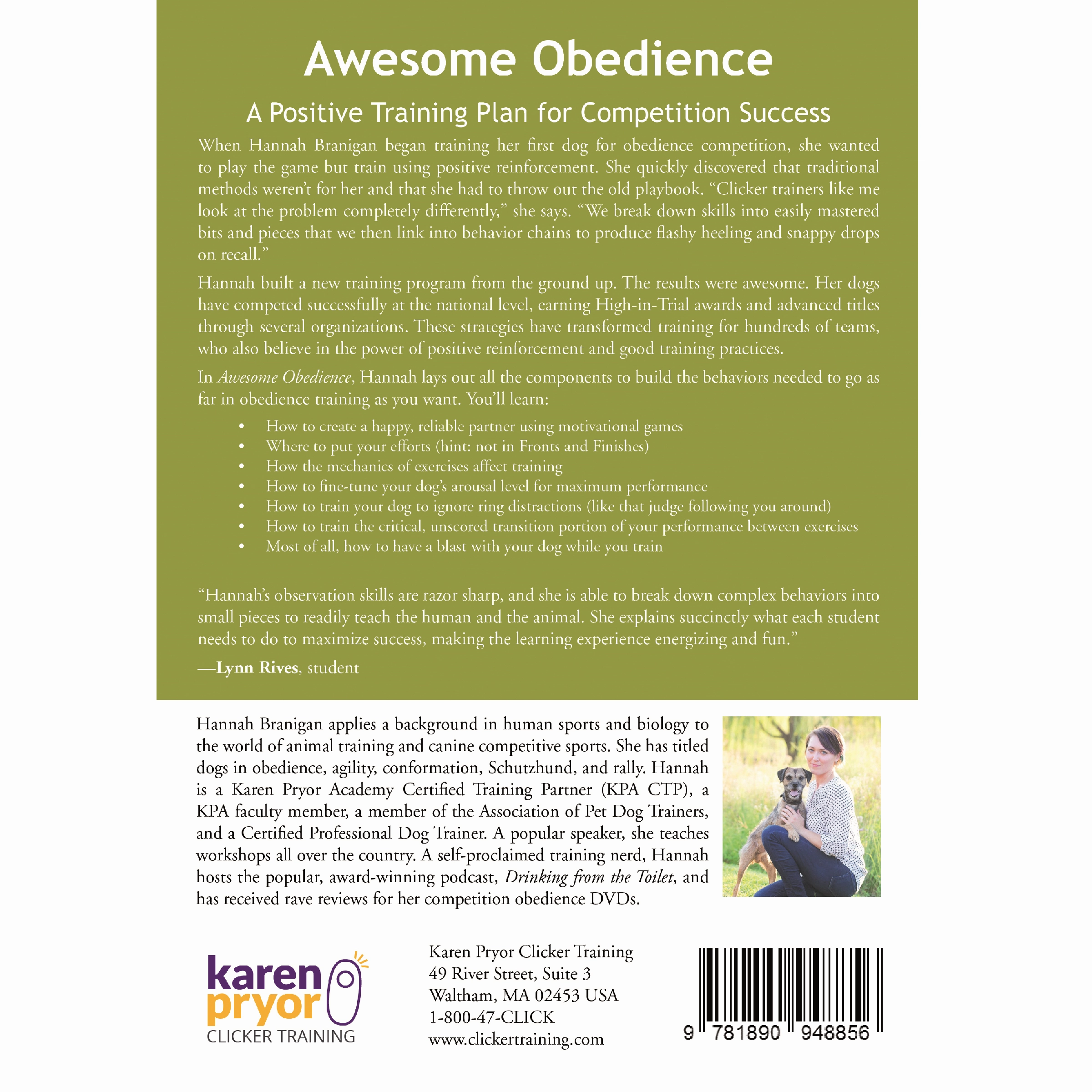 Awesome Obedience: A Positive Training Plan for Competition Success by Hannah Branigan