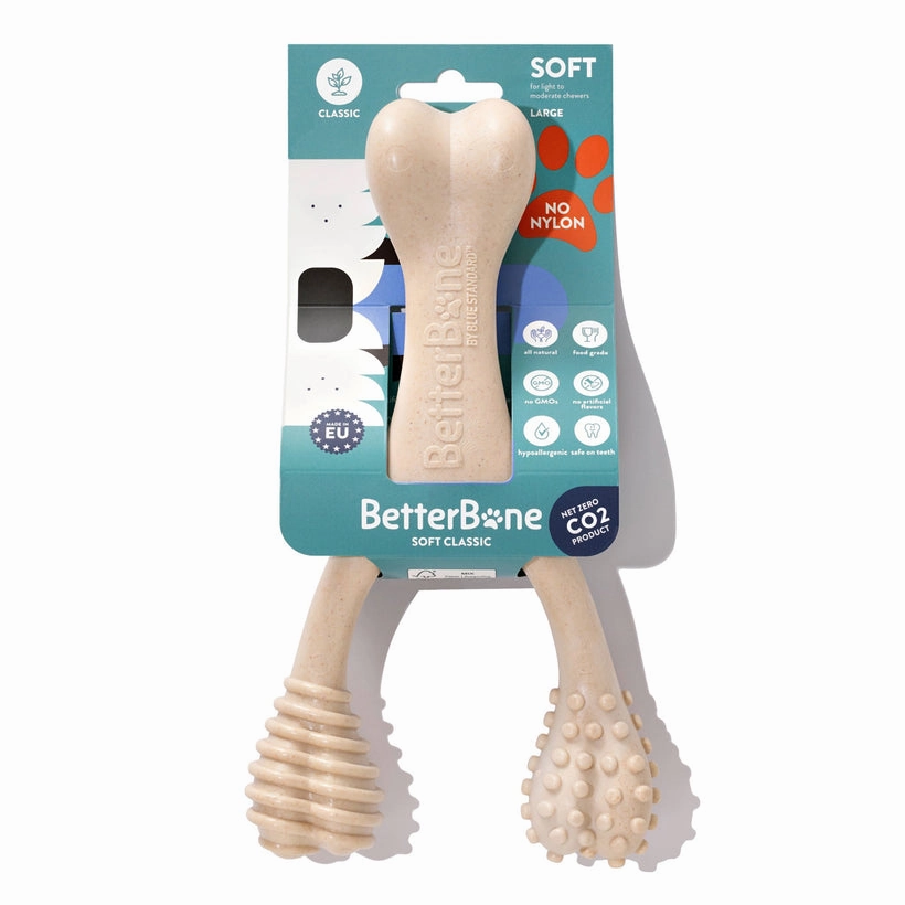 BetterBone | Dog Chew Toy | Soft Durability for Teething Puppies & Seniors - Classic Hypoallergenic Flavour