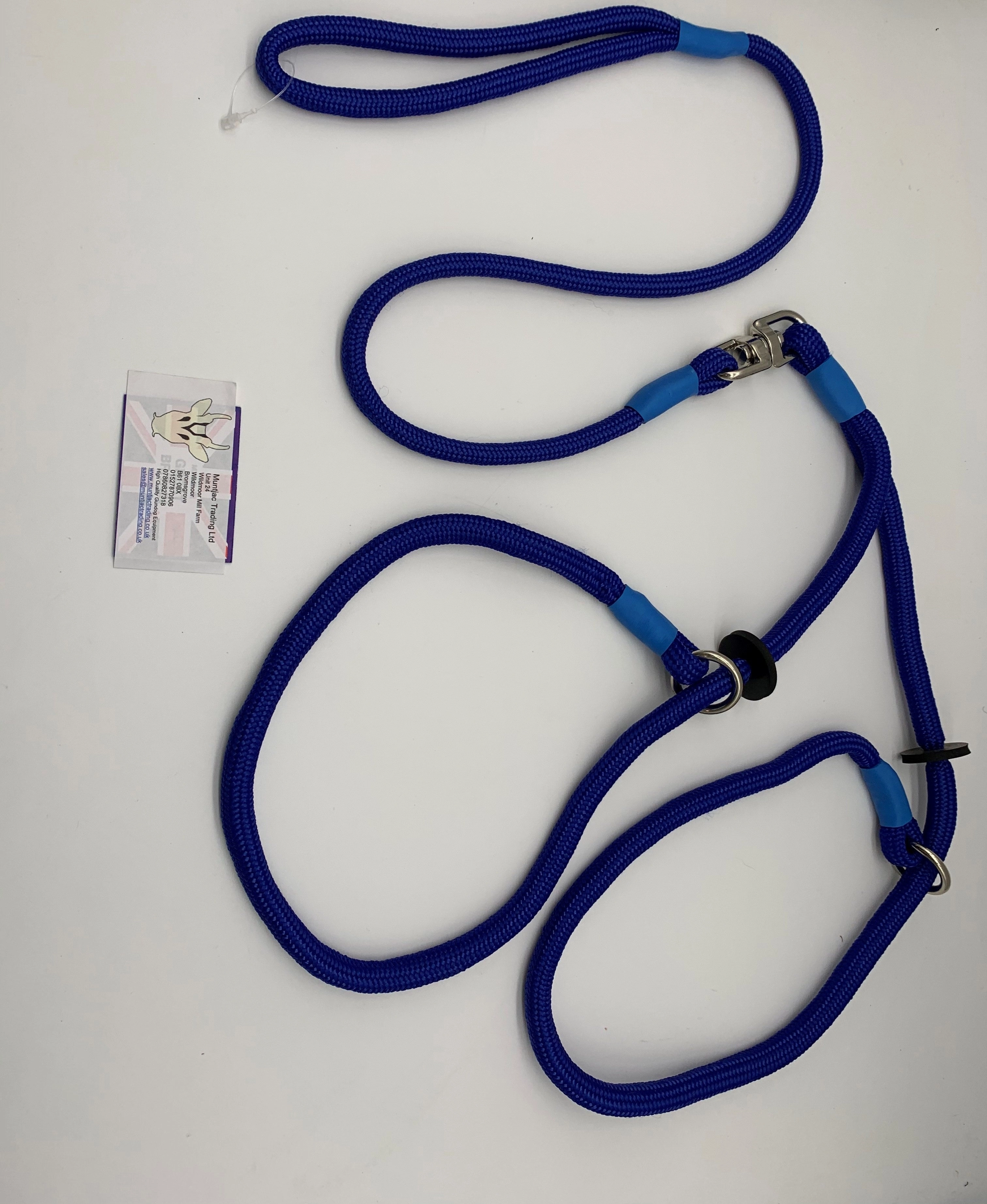 Braided Brace Slip Lead for 2 dogs