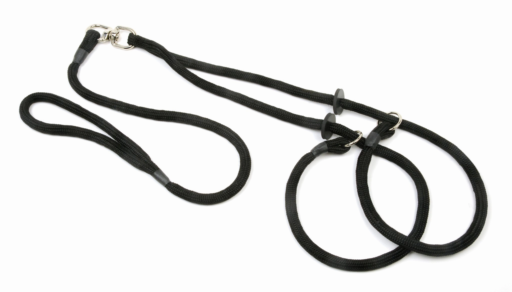 Braided Brace Slip Lead for 2 dogs