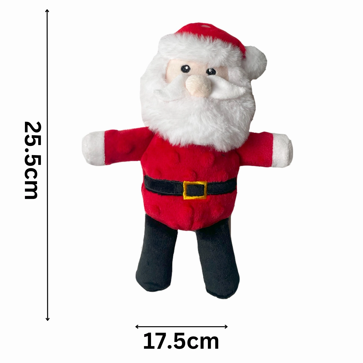 Cuddly Festive Santa | Plush Christmas Dog Toy by Happy Pet