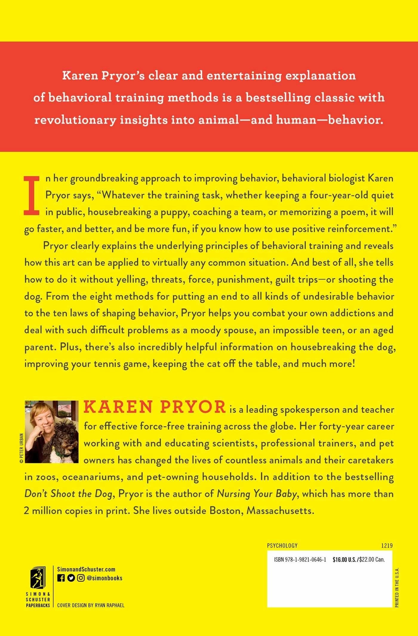 Don't Shoot the Dog by Karen Pryor