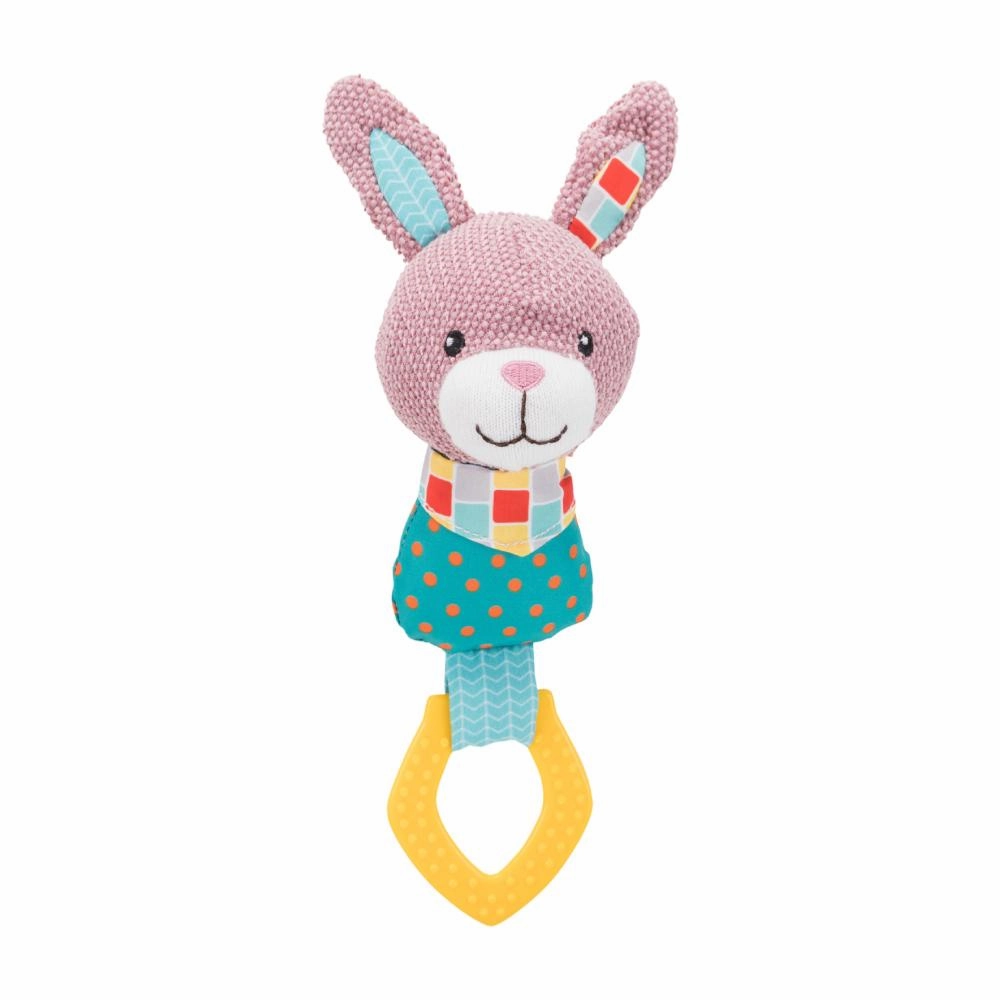 Junior Bunny Fabric Polyester Plastic With Squeak