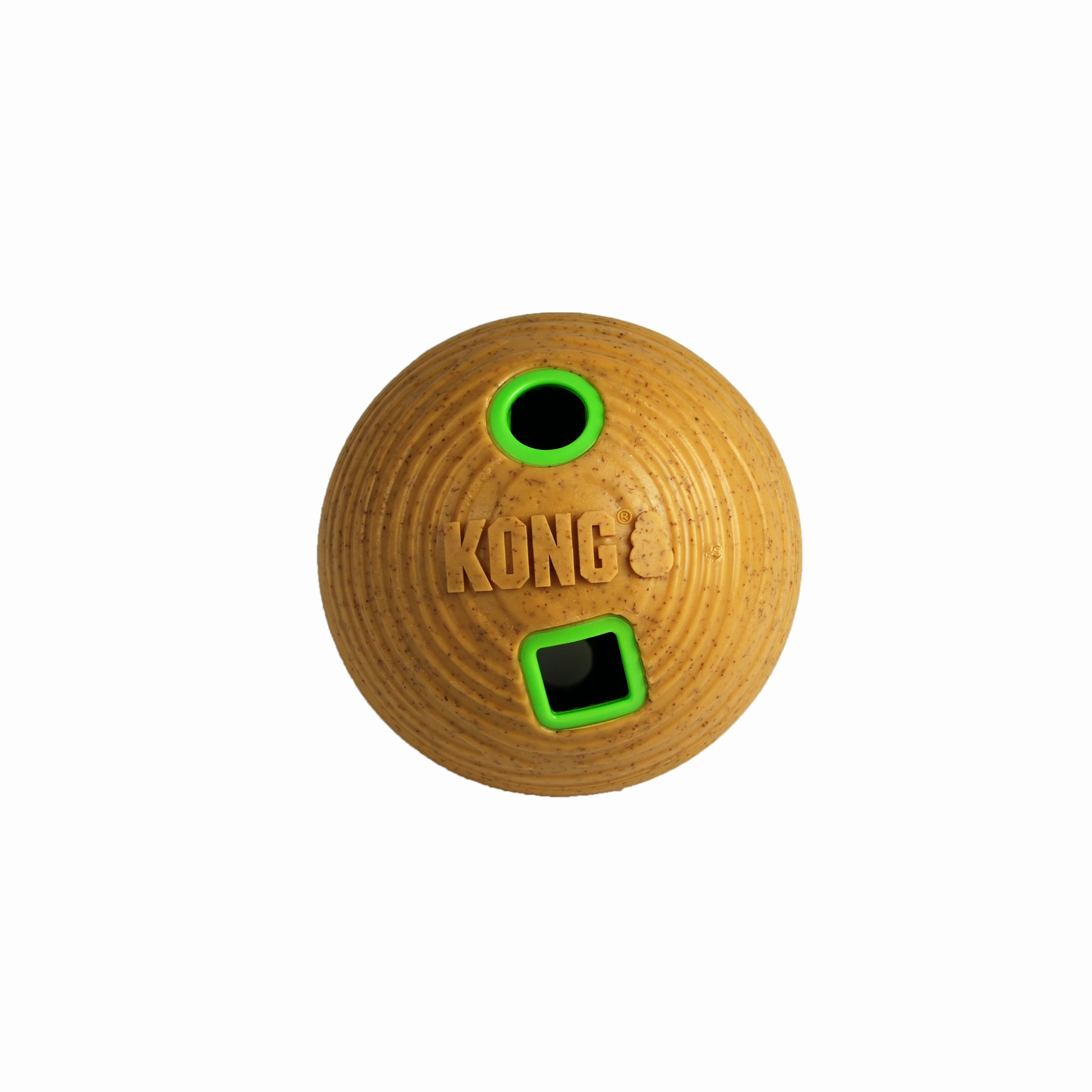 KONG | Dog Puzzle Toy | Bamboo Treat Dispenser Feeder Ball - Medium