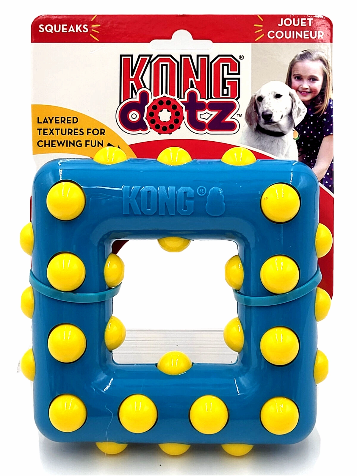KONG | Unpredictable Bounce Dog Chew Toy | Dotz Square