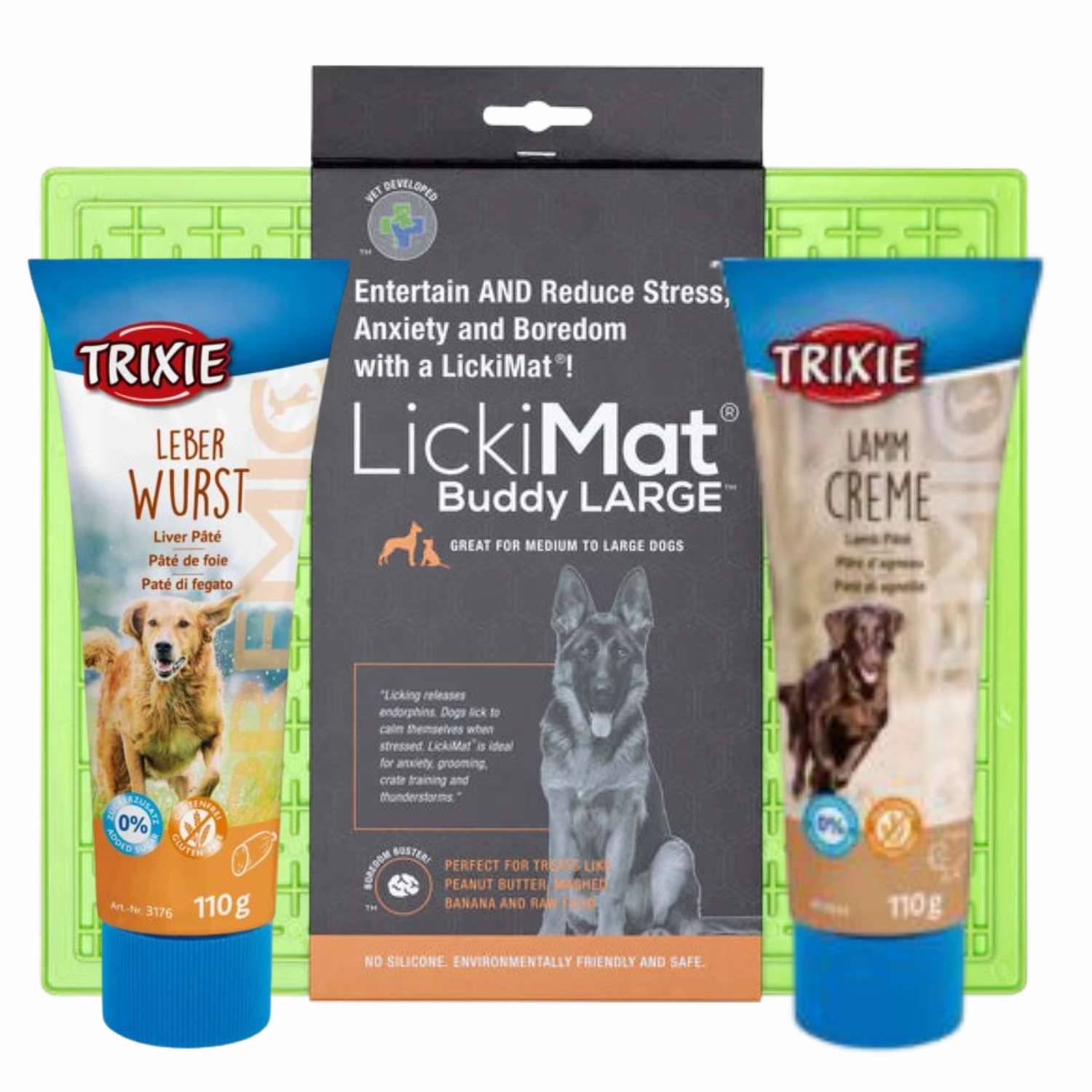 LickiMat Classic Large Buddy with Trixie Lamb & Liver P???t??s
