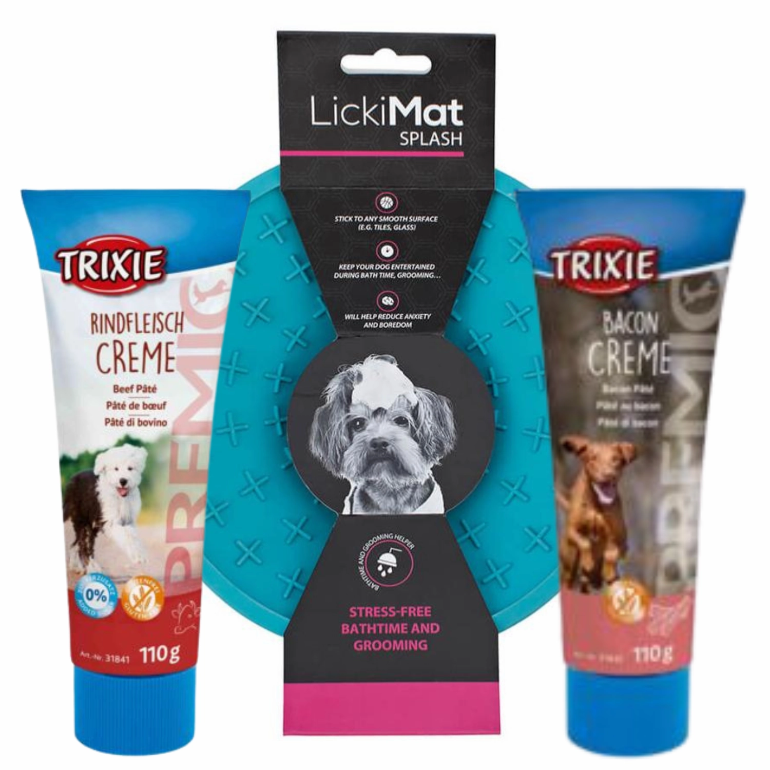 LickiMat Splash with Trixie Beef & Bacon P???t??s