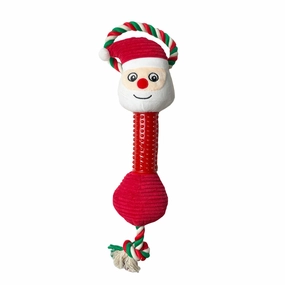 Long Neck Santa | Christmas Plush Dog Toy by Happy Pet