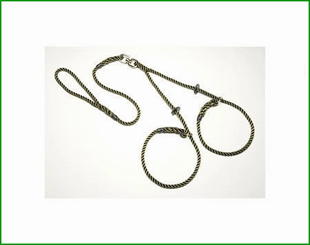 Rope Brace Slip Lead Swivel for 2 dogs