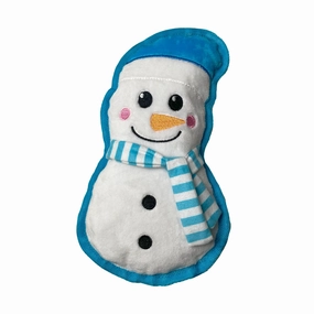 Snowman Flat Squeaker | Christmas Dog Toy by Happy Pet
