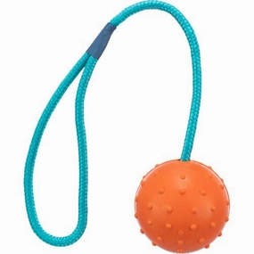 Trixie Ball On A Rope, Natural Rubber 6cm Diameter Ball